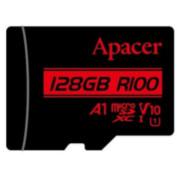 Карта пам'яті Apacer microSDHC 128GB UHS-I Class 10 + SD-адаптер (AP128GMCSX10UB-R) (Код товару:3807 Харків - зображення 2