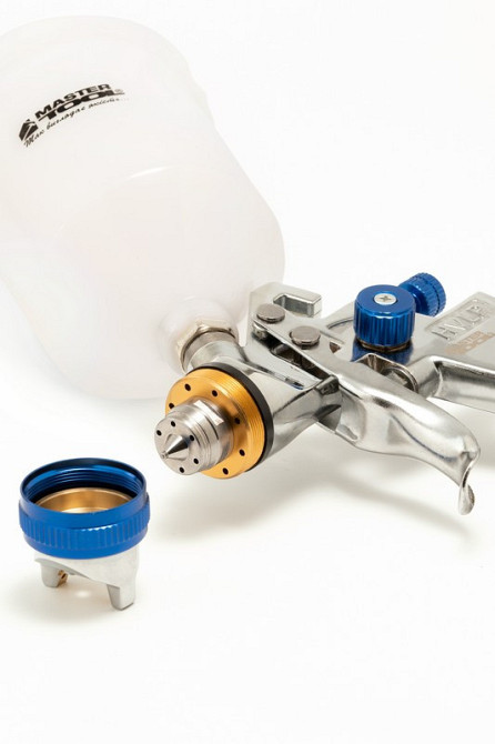 Краскопульт пневматический MASTERTOOL HVLP GLAZE ВПЛБ 600 мл Ø 1,4 мм круглый/плоский факел 150-220  Харьков - изображение 3