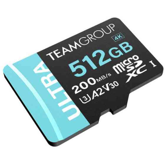 Карта пам'яті Team Ultra microSDXC 512GB UHS-I/U3 Class 10 (TULMSDX512GIA2V3022503) (Код товару:4091 Харків