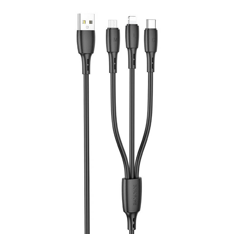 Дата кабель Borofone BX71 USB to 3in1 (1m) Херсон - изображение 1
