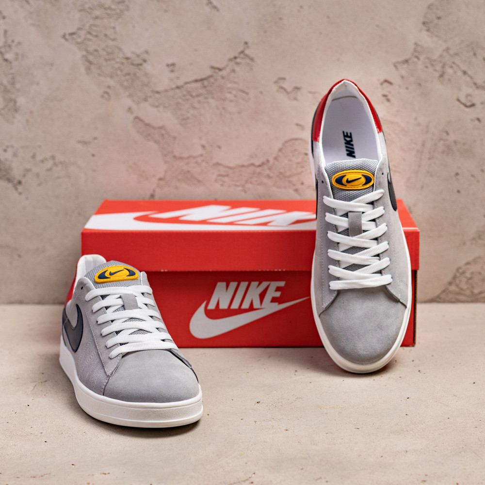 Мужские кожаные кеды Grey Київ - зображення 10