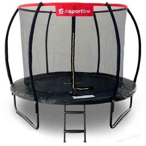 Батут inSPORTline Flea PRO с внутренней сеткой 244 см черный Киев