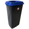 Бак для сортировки мусора 70 л Planet "Папир" антрацитовый-синий Київ