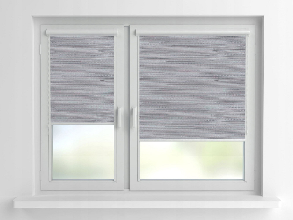 Рулонна штора Rolets Меланж преміум 2-4-750 75x170 см закритого типу Світло-сіра Киев - изображение 1