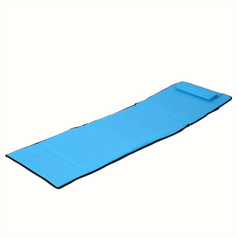 Пляжный складной мягкий шезлонг Leeseph с сумкой голубой Одеса - зображення 6