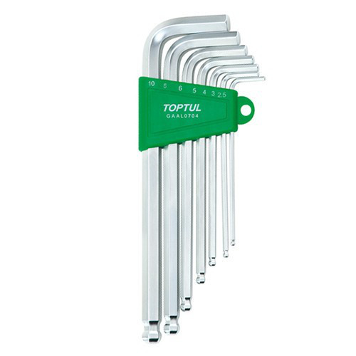 Набор ключей шестигранных с шаром TOPTUL 2,5-10мм 7ед. длинных GAAL0704 Харьков - изображение 1