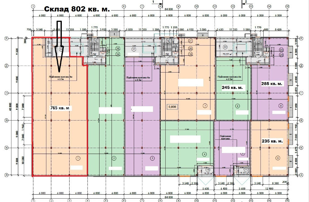 О Р Е Н Д А : Склад з рампою 802 кв. м. Індустріальний парк КИТ Буча - зображення 3