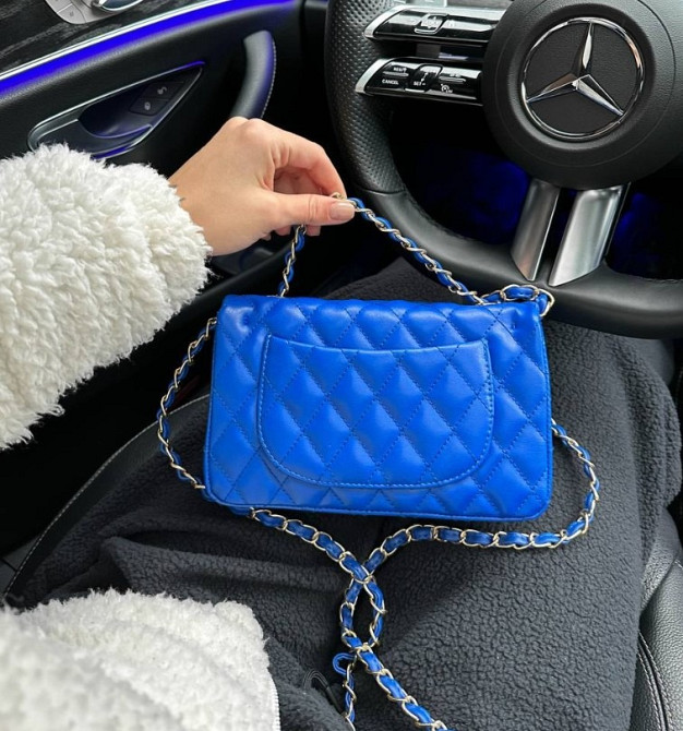 женская сумка через плечо кросс-боди Chanel 1,55 Blue Люкс GB5 Киев - изображение 5