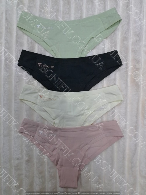 Женские трусики-бразилианы с цветочным рисунком ТМ "Obrana" (арт. 200-20/6) Кривий Ріг - зображення 2