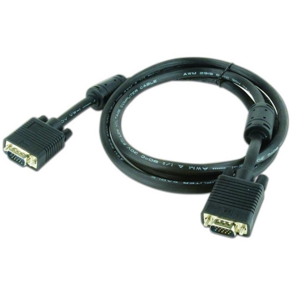 Кабель Cablexpert VGA-VGA (M/M) HD15M/HD15M з 2-ма фер. кільцями 1,8 м Black (CC-PPVGA-6B) (Код това Харків - зображення 2