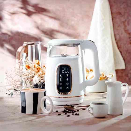 Электрочайник Adler AD 1305 white silver 1.7 л белый с серебристым Київ