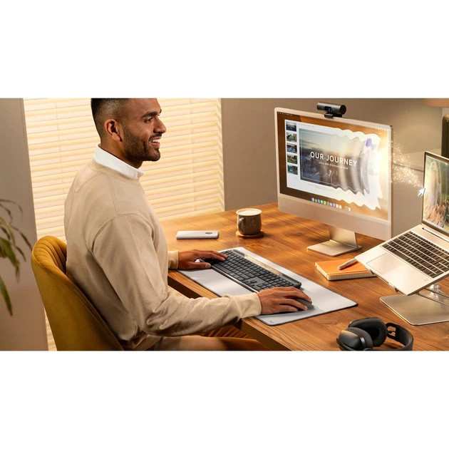 Клавиатура компьютерная безпроводная Logitech Slim Solar+ for Business Wireless/Bluetooth Graphite L Київ - зображення 6