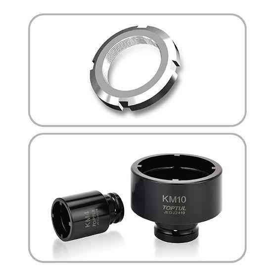 Набор головок для стопорных гаек с внутренними зубьями (KM4-KM12) 9ед. TOPTUL JGAI0902 Харків