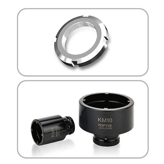 Набор головок для стопорных гаек с внутренними зубьями (KM4-KM12) 9ед. TOPTUL JGAI0902 Харків - зображення 2