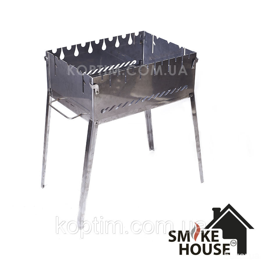 Раскладной мангал из нержавеющей стали Smoke House Case6 DeLuxe Харків - зображення 1