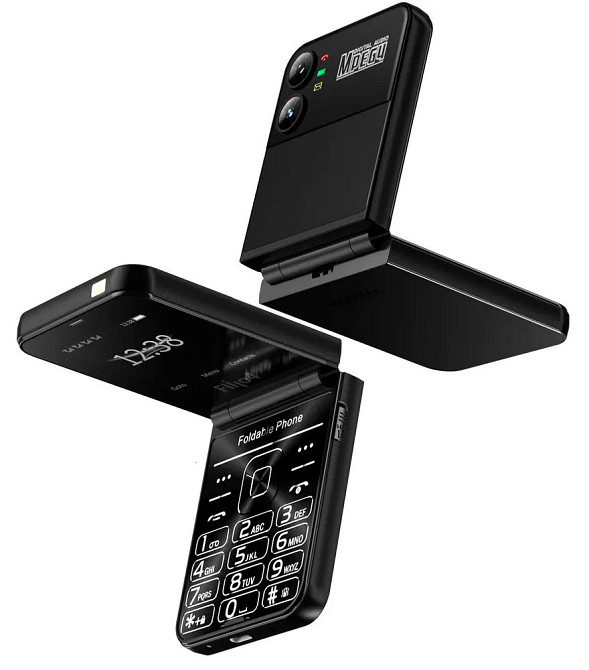 Кнопочный мобильный телефон раскладушка AIEK Flilo 4 на 4 сим карты Black Киев - изображение 7