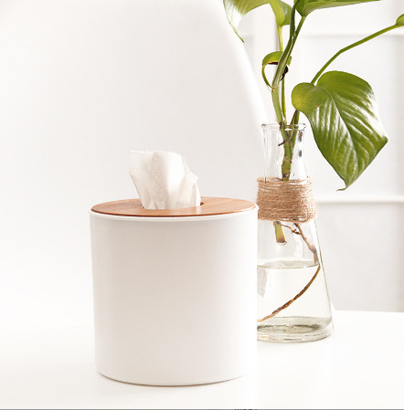 Диспенсер для серветок круглий 6454 13х13 см білий Київ - зображення 1