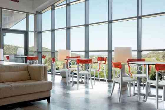 Стул Papatya Opera-S сиденье черное, верх прозрачно-чистый Киев