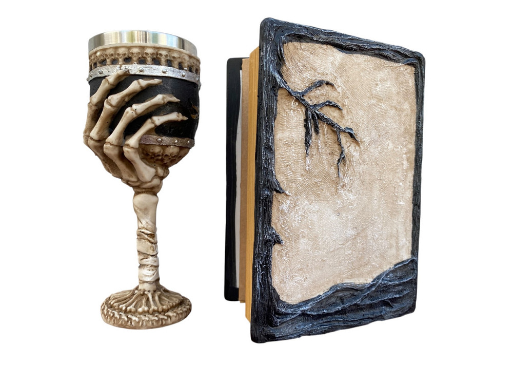 Подарочный набор Бокал 3D Рука с Черепами и Блокнот 3D «Тень Ворона» Киев - изображение 2