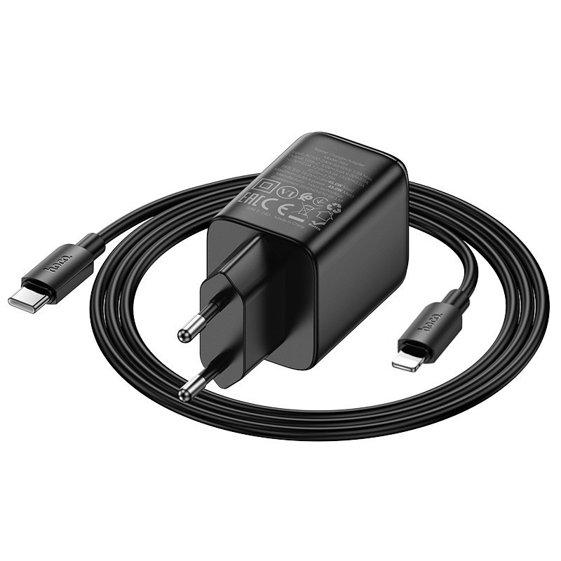 Уценка СЗУ Hoco N54 Monsoon PD45W (1USB-C) + кабель Type-C to Lightning Херсон - зображення 2