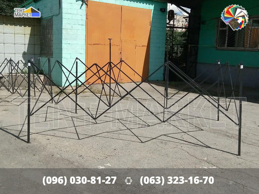 Намет 4.5х3.0 розсувний трансформер з міцним стальним каркасом. Шатри палатки розсувні виготовлення Запорожье - изображение 9