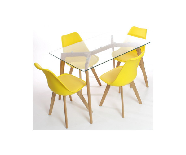 Стілець Тор м'який обідній жовтий Дніпро - зображення 3