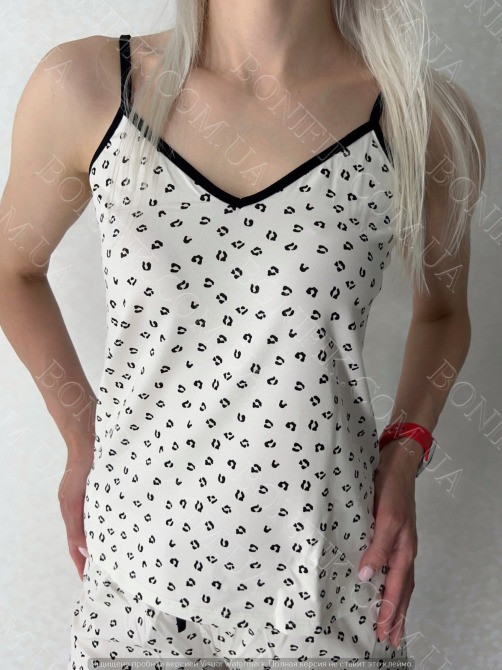 Женская пижама (майка+шорты) с леопардовым принтом "Leo" (16177) (арт. 1762) Кривий Ріг - зображення 2