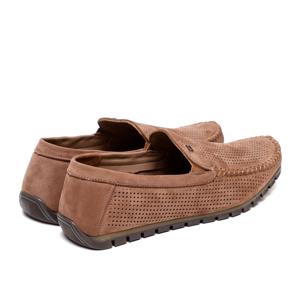 Мужские летние кожаные мокасины Legges Latte перфорация Київ - зображення 4