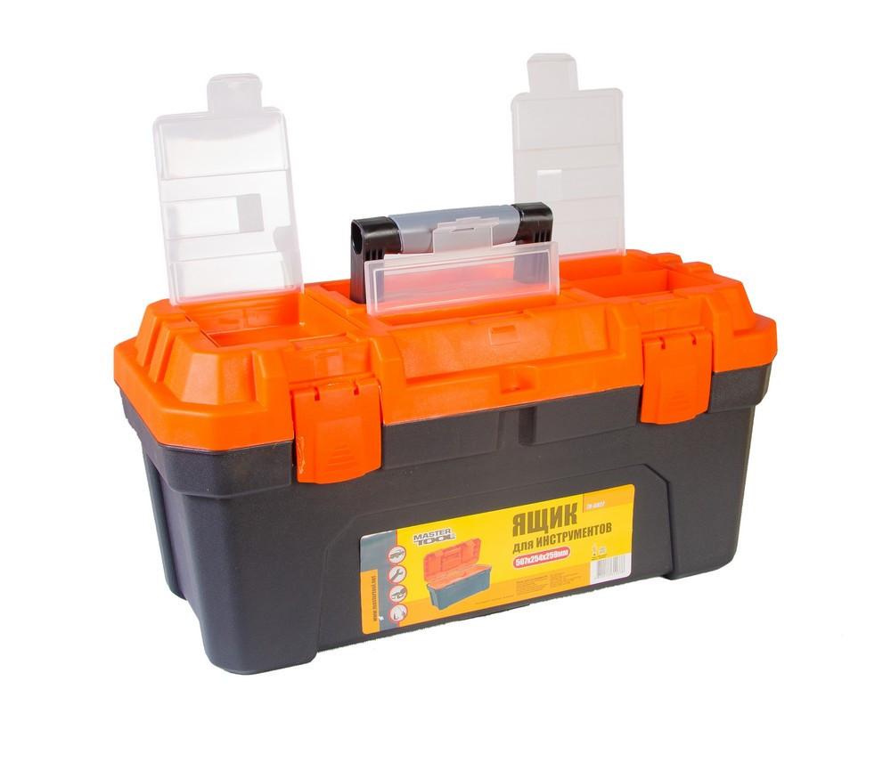 Ящик для инструментов MASTERTOOL с пластиковыми замками 20" 507х254х259 мм 79-6027 Харків - зображення 3
