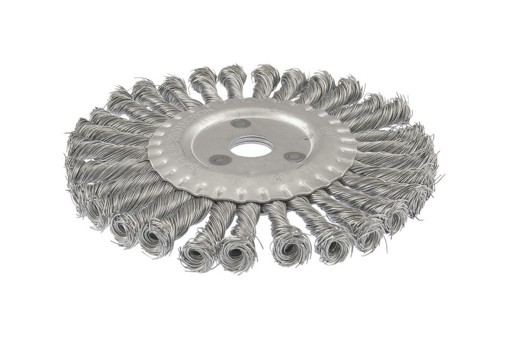 Щетка дисковая MASTERTOOL из плетеной проволоки Ø 180х22.2 мм 19-9018 Харьков - изображение 1