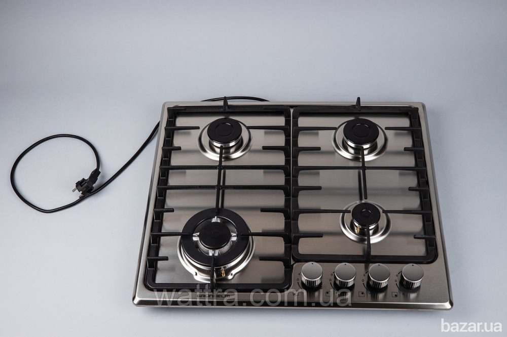 Газовая варочная поверхность Grunhelm GPG 6355 IF WOK (4 конфорки, нержавеющая сталь) новая Киев - изображение 9