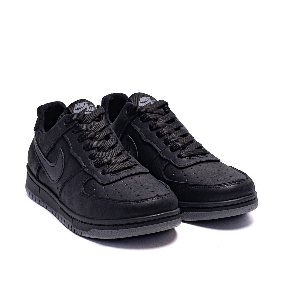 Мужские кожаные кроссовки  AIR Black Киев - изображение 3