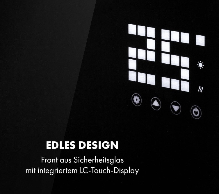 Конвекційний сенсорний обігрівач Klarstein Bornholm 1000\500W Косов - изображение 2