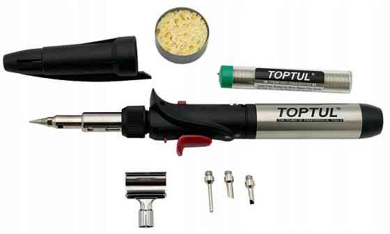 Паяльник газовый 150W с комплектом насадок 8ед. TOPTUL EGAE0801 Харків