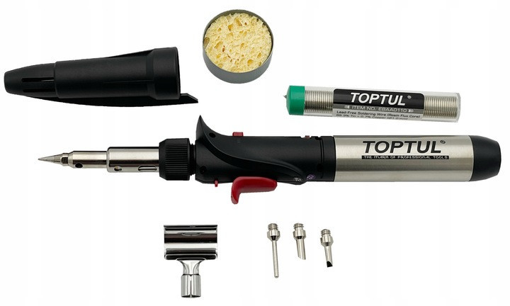 Паяльник газовый 150W с комплектом насадок 8ед. TOPTUL EGAE0801 Харьков - изображение 6