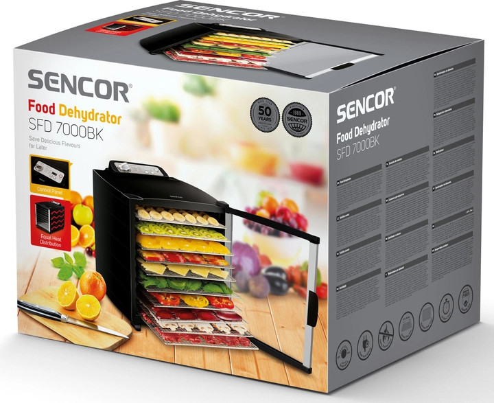 Сушка для овощей и фруктов SenСor SFD-7000BK 800 Вт Київ - зображення 3