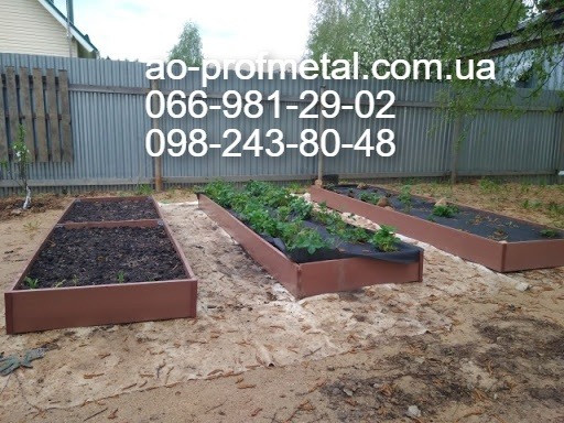 Грядка оцинкованная коричневого цвета с распоркой. Киев - изображение 2