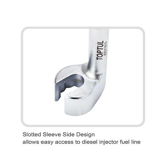 Набор спецключей для топливных трубок дизельных форсунок 1/2" 12-19мм 6ед. TOPTUL JGAI0605 Харків - зображення 3