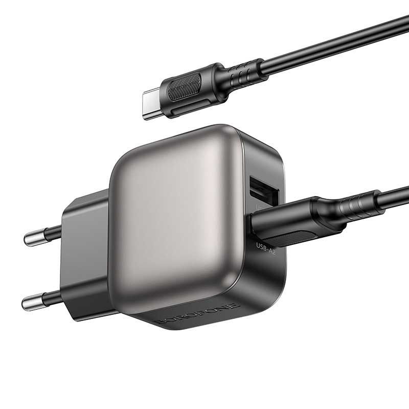 СЗУ Borofone BAS51A Absolute 12W (2USB-A) + кабель USB to Type-C Херсон - зображення 2