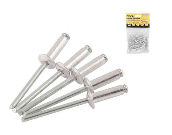 Заклепки алюминиевые вытяжные MASTERTOOL 4.0х14.00 мм 50 шт 20-0520 Харьков