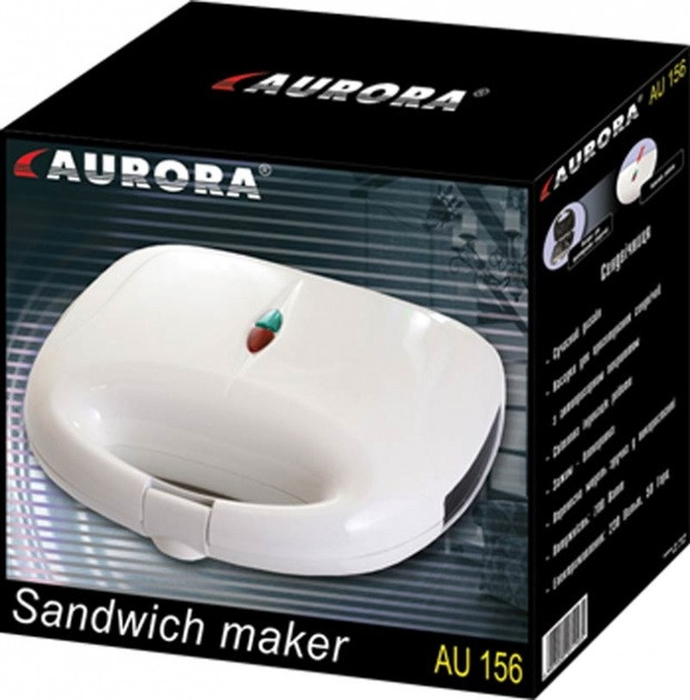 Бутербродница Aurora 156AU 1200 Вт серебристая Київ - зображення 3