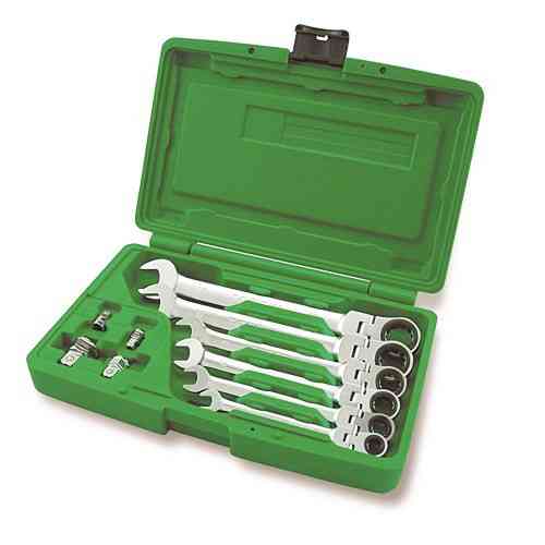 Набор ключей трещоточных комбинированных с шарниром TOPTUL 8-19мм + переходники GAAI1003 Харків