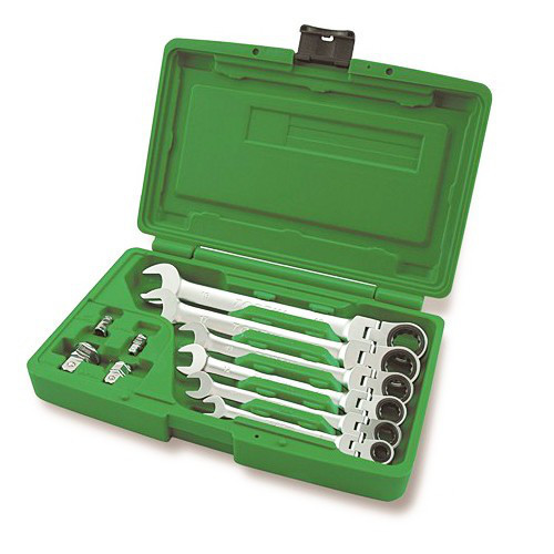 Набор ключей трещоточных комбинированных с шарниром TOPTUL 8-19мм + переходники GAAI1003 Харків - зображення 1