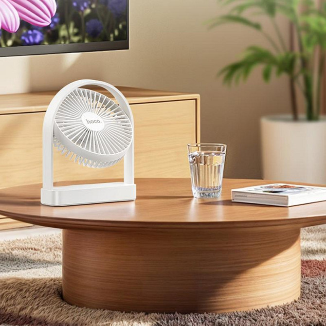 Уценка Настольный вентилятор Hoco HX65 ultra-thin desktop fan 2000 mAh Херсон - зображення 7