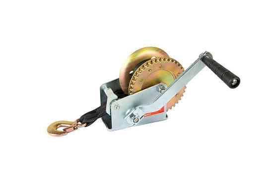 Лебедка барабанная MASTERTOOL 454 кг ремень 8 м 86-8245 Харків