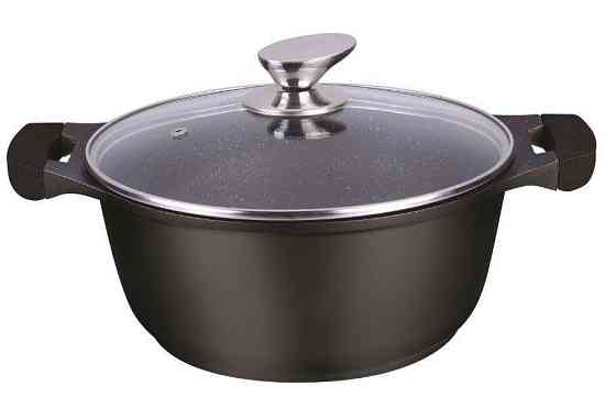 Каструля зі скляною кришкою Bohmann Black BH-15028-black 6.3 л 28 см Киев