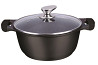 Каструля зі скляною кришкою Bohmann Black BH-15028-black 6.3 л 28 см Киев