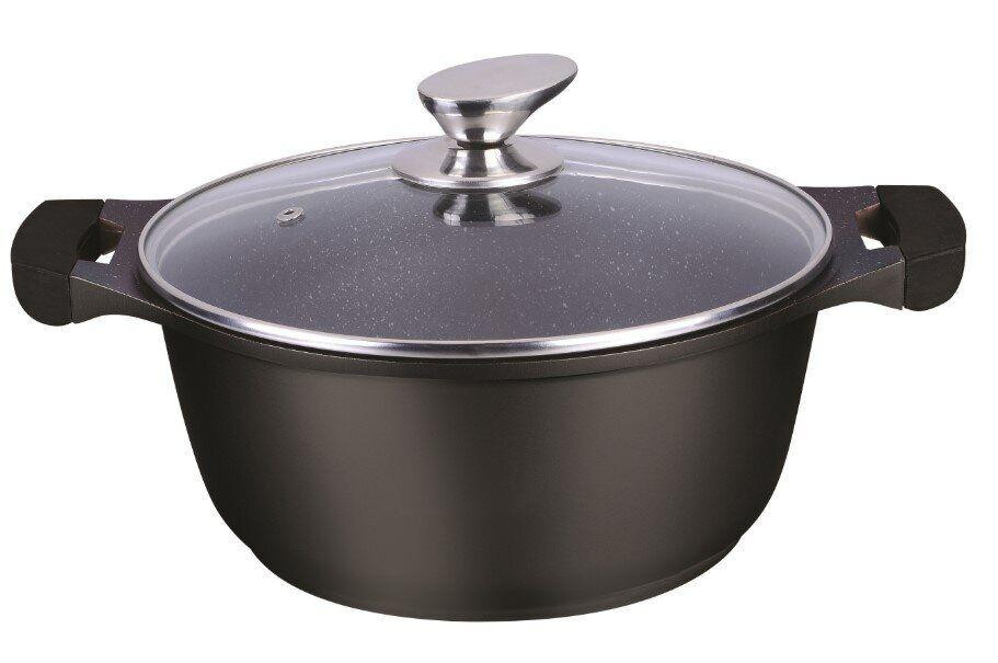 Каструля зі скляною кришкою Bohmann Black BH-15028-black 6.3 л 28 см Київ - зображення 1