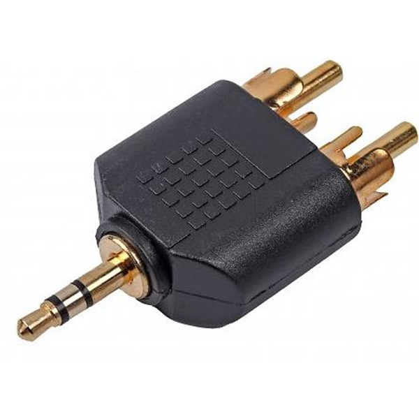 Перехідник Cablexpert 3.5 мм - 2хRCA (M/M), чорний (A-458) (Код товару:39655) Харьков - изображение 2