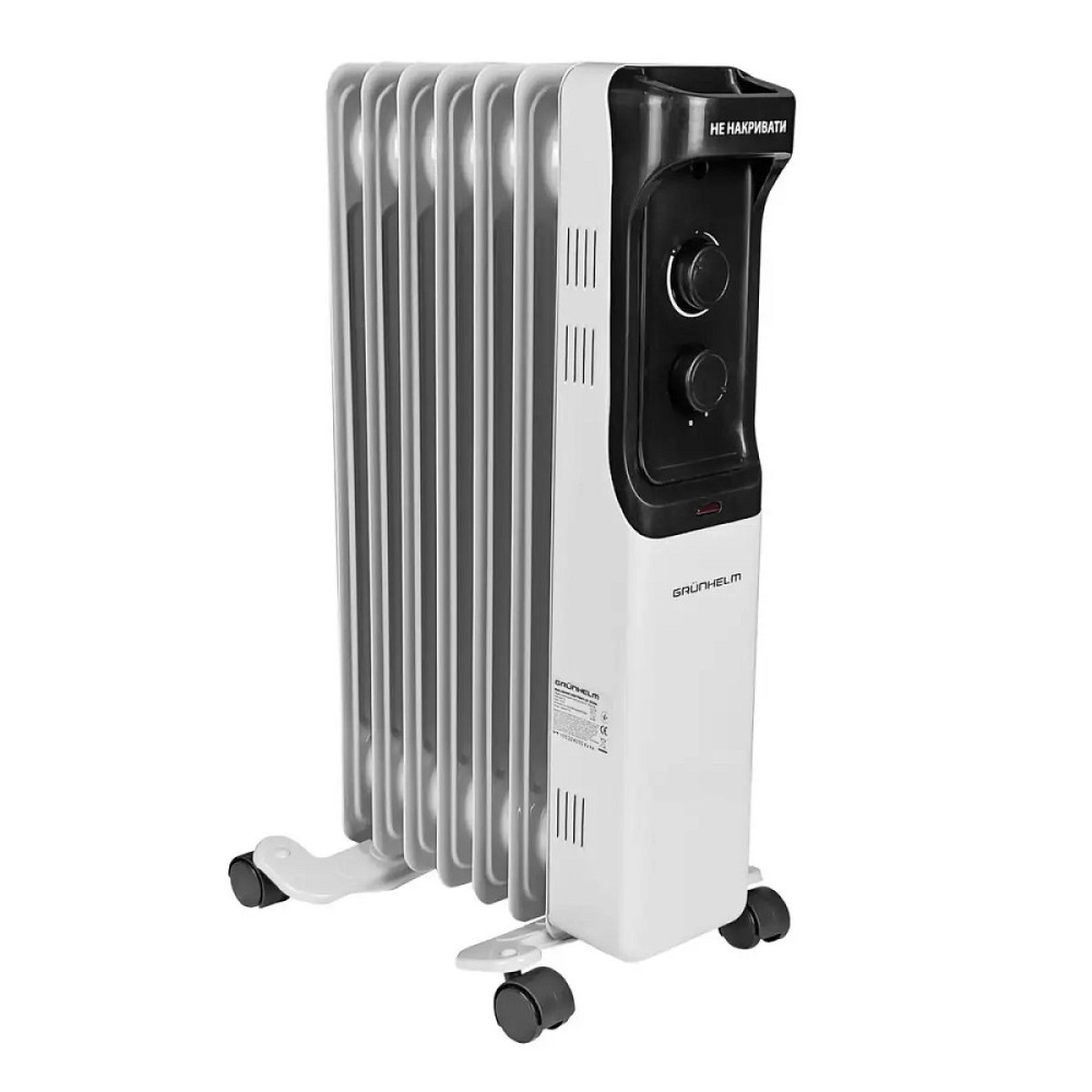 Обогреватель масляный Grunhelm GR-0715N 1500 Вт белый Київ - зображення 1